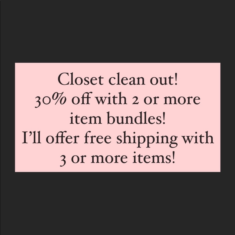 Closet clean-out sale!